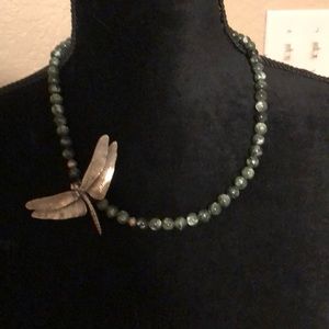 Dragonfly beaded necklace. By local artist.